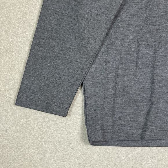 Luka Dilong‎ Pullover Mens 48 Gray 1/4 Zip Mock Neck Knit Long Sleeve Stretch - Picture 8 of 13